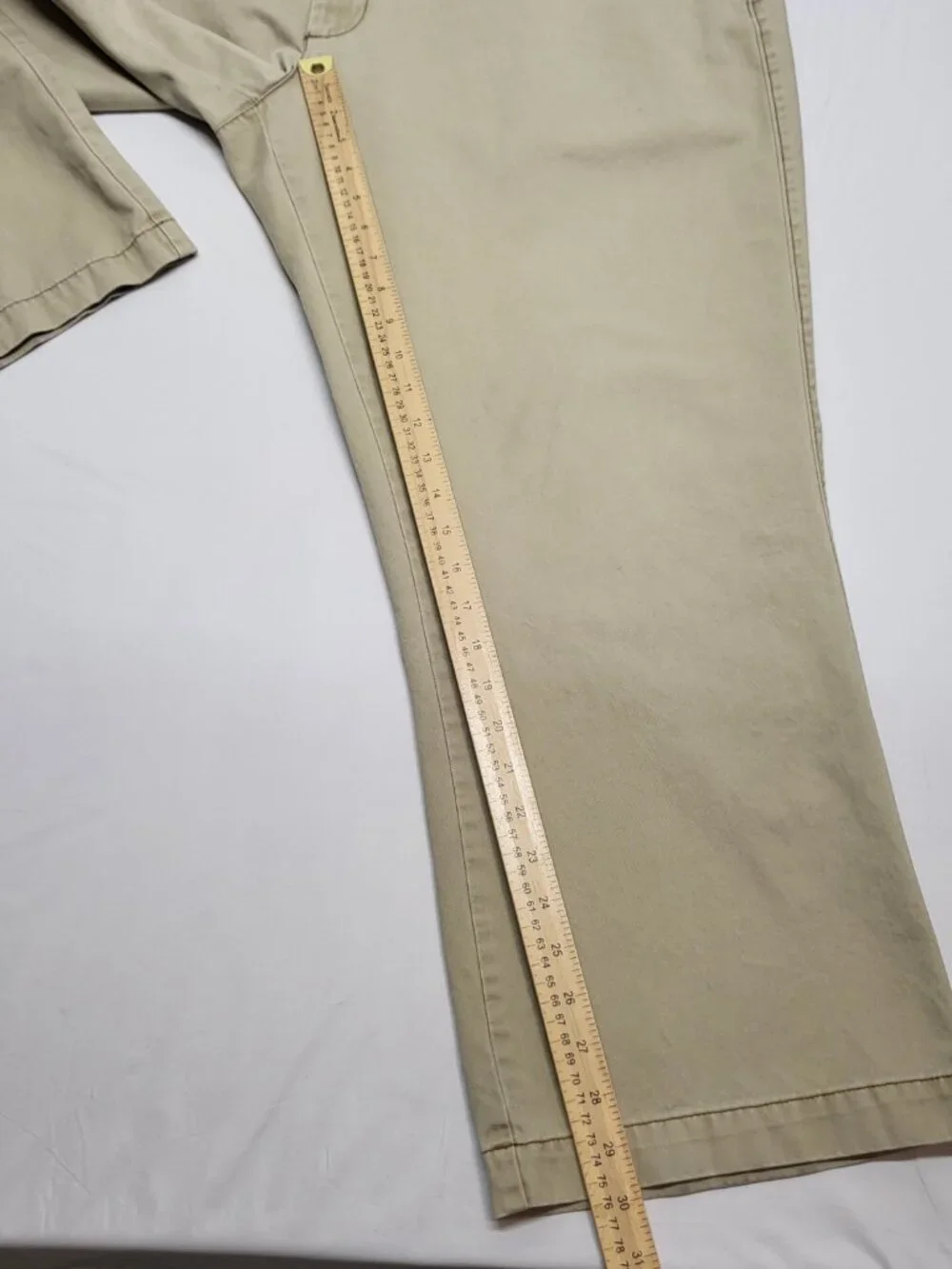 Roundtree & Yorke Casuals Mens Chino Pants 44 X 30 Flat Front High Rise Cotton